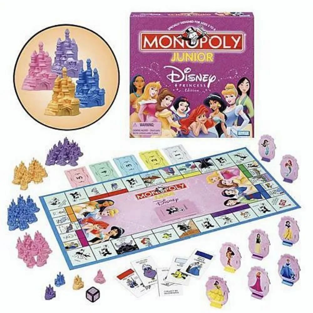 💜Vintage Monopoly Junior 2004 Edition Disney Princess Edition Board Game